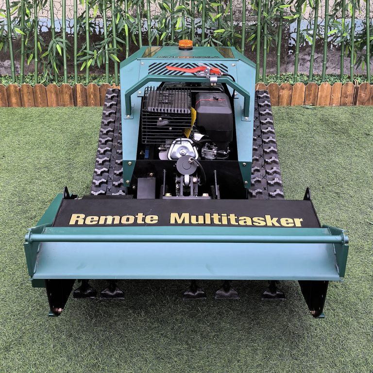wireless radio control rubber track greening brush mower